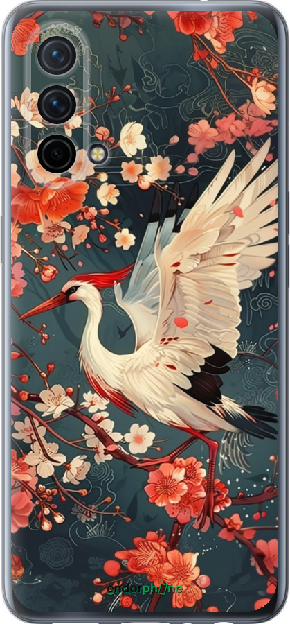 Силиконовый чехол Сакура и аист для OnePlus Nord CE 5G/CORE Edition 5G - 6108u-3484 изображение 