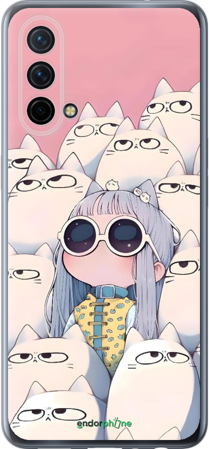 Силиконовый чехол Малышка с котами для OnePlus Nord CE 5G/CORE Edition 5G - 6295u-3484 изображение 