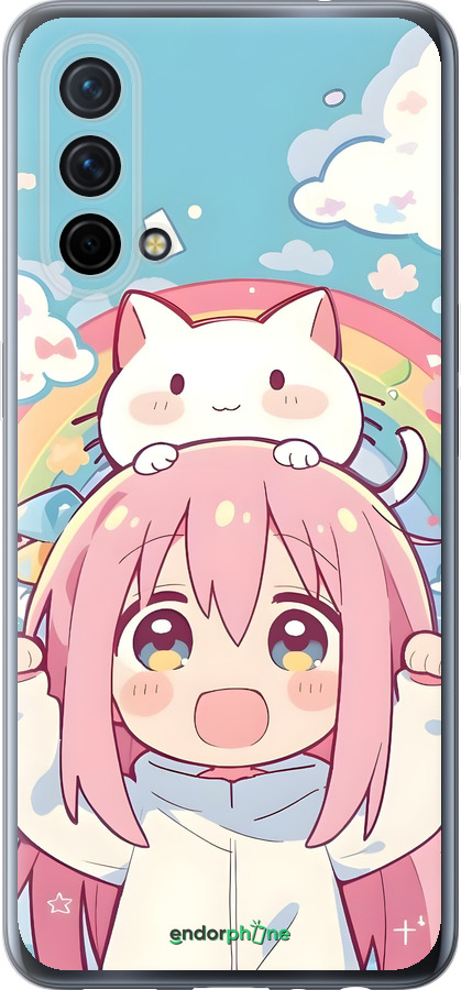 Силиконовый чехол Девочка аниме радуга для OnePlus Nord CE 5G/CORE Edition 5G - 6304u-3484 изображение 
