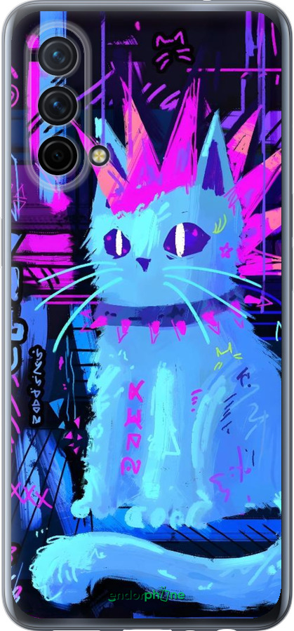 Силиконовый чехол Кот панк для OnePlus Nord CE 5G/CORE Edition 5G - 6311u-3484 изображение 