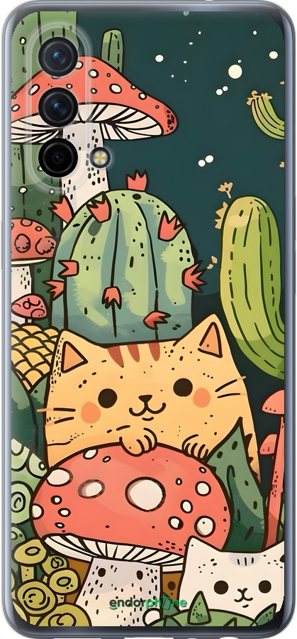 Силиконовый чехол Коты грибы для OnePlus Nord CE 5G/CORE Edition 5G - 6321u-3484 изображение 
