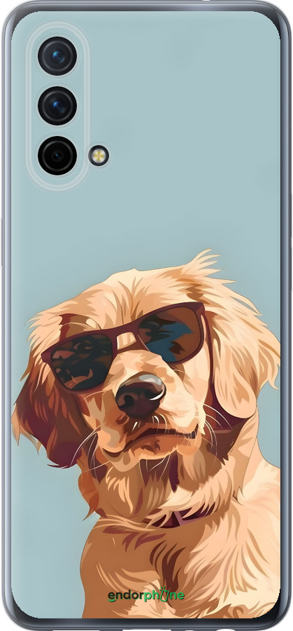 Силиконовый чехол Пес в очках для OnePlus Nord CE 5G/CORE Edition 5G - 6381u-3484 изображение 
