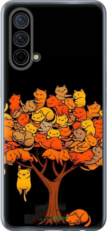 Силиконовый чехол Дерево и котики для OnePlus Nord CE 5G/CORE Edition 5G - 6516u-3484 изображение 