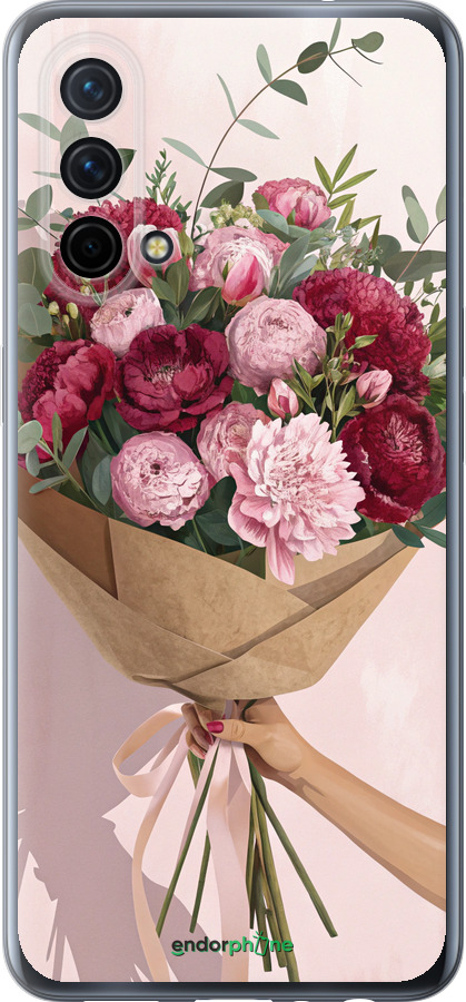 Силиконовый чехол Пионы 1 для OnePlus Nord CE 5G/CORE Edition 5G - 6705u-3484 изображение 