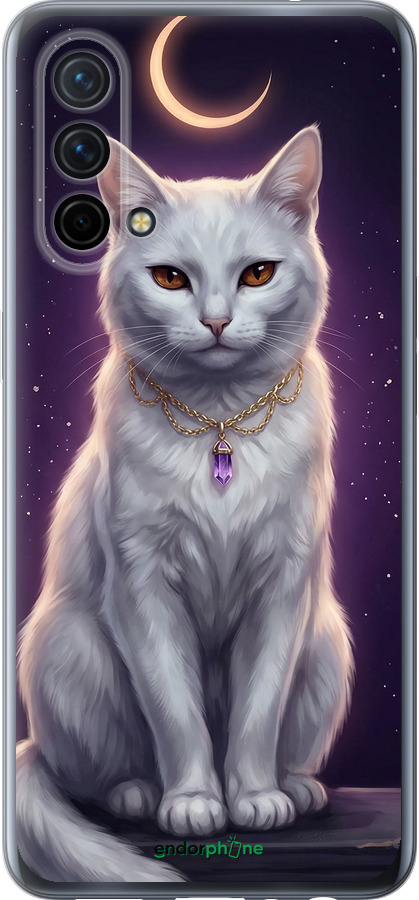 Силіконовий чехол Mystic White Cat Gothic Dark Purple Gold для OnePlus Nord CE 5G/CORE Edition 5G - 6805u-3484 изображение 