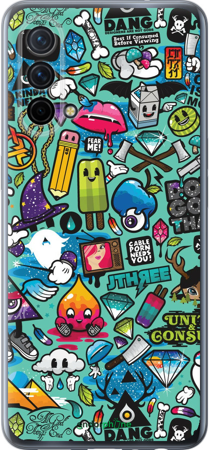 Силиконовый чехол Стикер бомбинг 1 для OnePlus Nord CE 5G/CORE Edition 5G - 693u-3484 изображение 