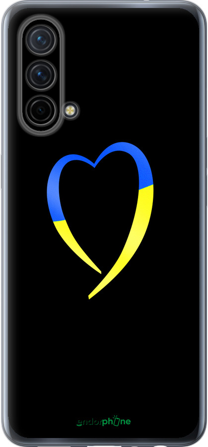 Силиконовый чехол Жёлто-голубое сердце для OnePlus Nord CE 5G/CORE Edition 5G - 885u-3484 изображение 