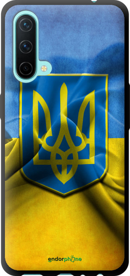 

TPU чорний чохол "Прапор та герб України" для OnePlus Nord CE, Блакитний