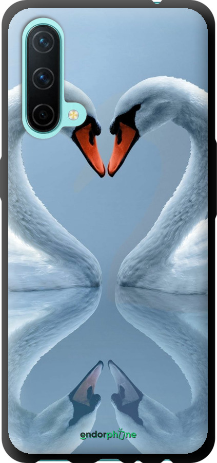 TPU чехол Лебеди для OnePlus Nord CE - 6007b-2382 изображение 
