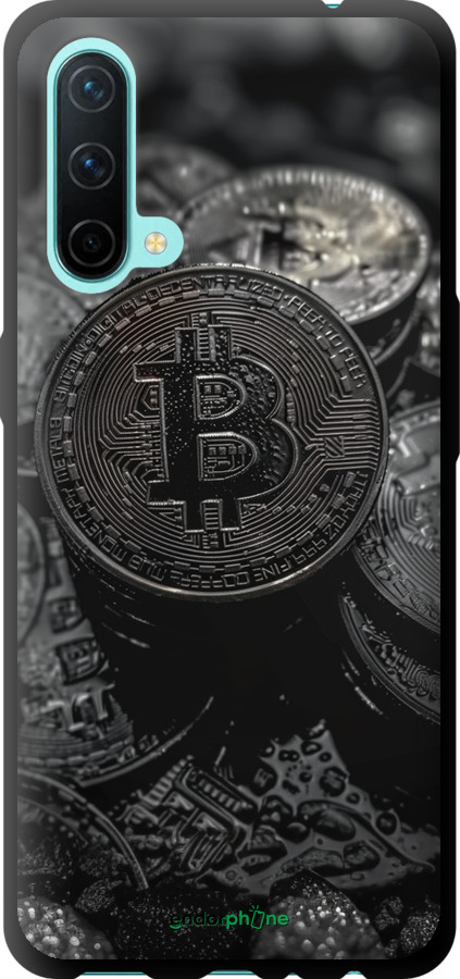 TPU чехол Black Bitcoin для OnePlus Nord CE - 6090b-2382 изображение 