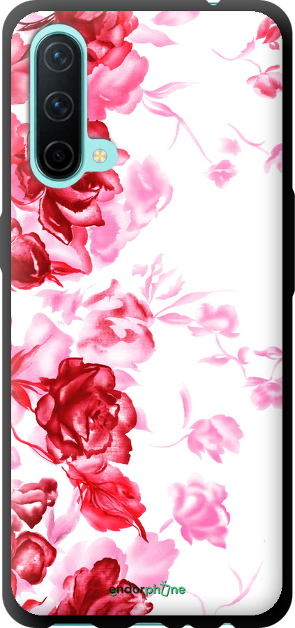 TPU чехол Намальовані троянди для OnePlus Nord CE - 724b-2382 изображение 