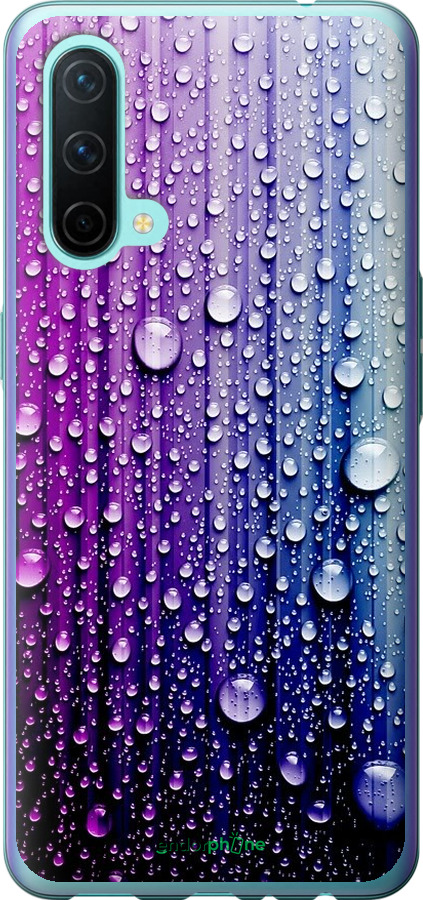

Силіконовий чохол "Краплини води" для OnePlus Nord CE, Синій