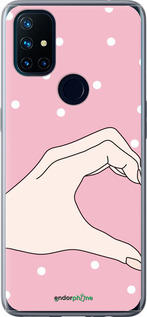 Силіконовий чехол Половинка серця для OnePlus Nord N10 5G - 4340u-3655 изображение 