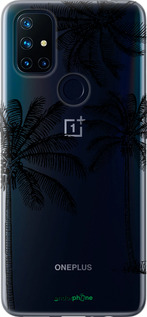 Силиконовый чехол Пальмы1 для OnePlus Nord N10 5G - 4634u-3655 изображение 