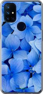 Силиконовый чехол Синие цветы для OnePlus Nord N10 5G - 526u-3655 изображение 