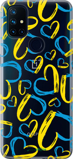 Силіконовий чехол Серця UA  для OnePlus Nord N10 5G - 5292u-3655 изображение 