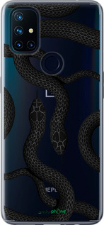 Силиконовый чехол Змеи для OnePlus Nord N10 5G - 5473u-3655 изображение 