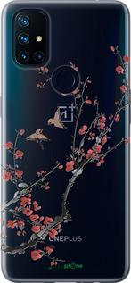 Силиконовый чехол Сакура v2 для OnePlus Nord N10 5G - 5538u-3655 изображение 