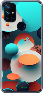 Силиконовый чехол Горошек абстракция для OnePlus Nord N10 5G - 5608u-3655 изображение 