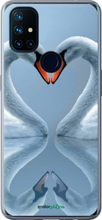 Силиконовый чехол Лебеди для OnePlus Nord N10 5G - 6007u-3655 изображение 
