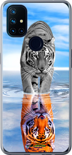 Силиконовый чехол Тигр для OnePlus Nord N10 5G - 6016u-3655 изображение 