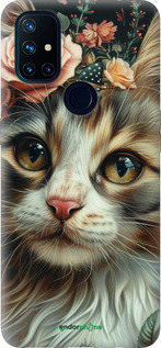 Силіконовий чехол Cats and flowers для OnePlus Nord N10 5G - 6069u-3655 изображение 