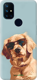 Силіконовий чехол Пес в очках для OnePlus Nord N10 5G - 6381u-3655 изображение 