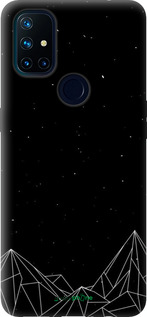 Силиконовый чехол Черно белые абстрактные горы для OnePlus Nord N10 5G - 6437u-3655 изображение 