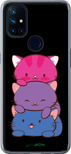Силіконовий чехол Милі котятка для OnePlus Nord N10 5G - 6518u-3655 изображение 
