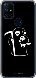 Силиконовый чехол Минималистичный арт: смерть и кошка для OnePlus Nord N10 5G - 6529u-3655 изображение 