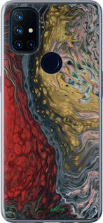 Силиконовый чехол С изображением абстрактной живописи для OnePlus Nord N10 5G - 6530u-3655 изображение 