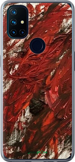 Силиконовый чехол Абстрактная композиция в красных тонах для OnePlus Nord N10 5G - 6541u-3655 изображение 