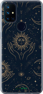 Силіконовий чехол Celestial Harmony: Sun & Moon Gold Mystic Pattern для OnePlus Nord N10 5G - 6778u-3655 изображение 