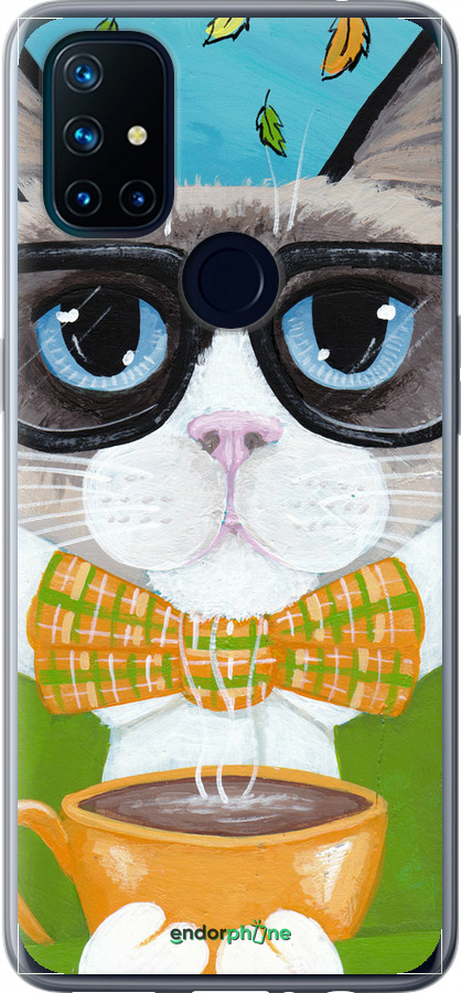 Силіконовий чехол Cat&Coffee для OnePlus Nord N10 5G - 4053u-3655 изображение 