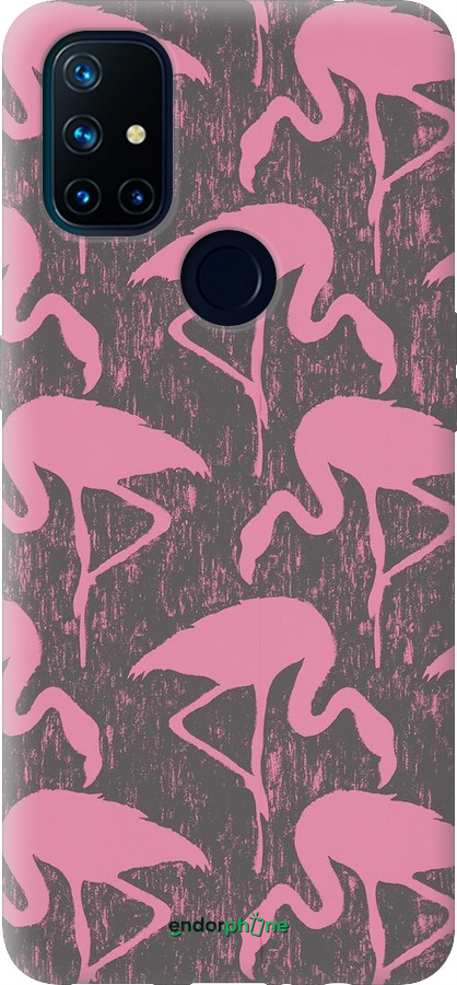 Силіконовий чехол Vintage-Flamingos для OnePlus Nord N10 5G - 4171u-3655 изображение 