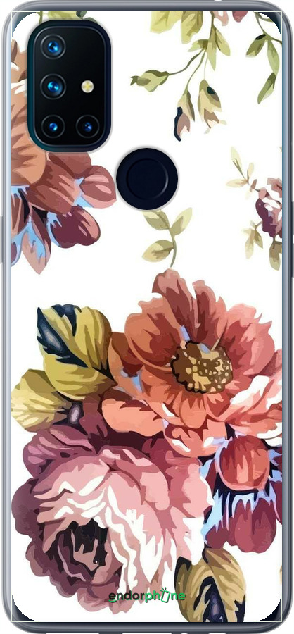 Силиконовый чехол Vintage flowers для OnePlus Nord N10 5G - 4333u-3655 изображение 