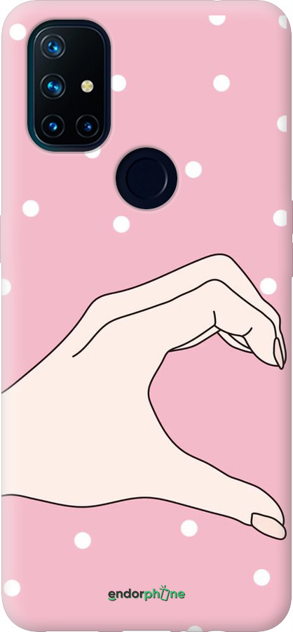 Силіконовий чехол Половинка серця для OnePlus Nord N10 5G - 4340u-3655 изображение 