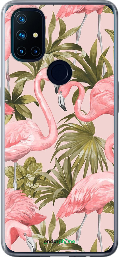 Силиконовый чехол фламинго 2 для OnePlus Nord N10 5G - 4360u-3655 изображение 