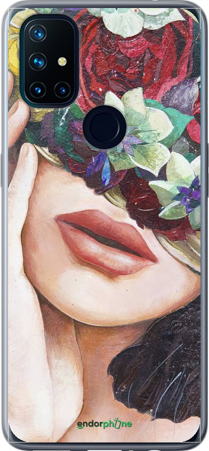 Силиконовый чехол Head Flower для OnePlus Nord N10 5G - 4460u-3655 изображение 