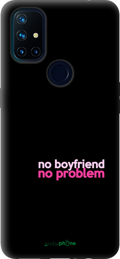 Силиконовый чехол no boyfriend no problem для OnePlus Nord N10 5G - 4549u-3655 изображение 
