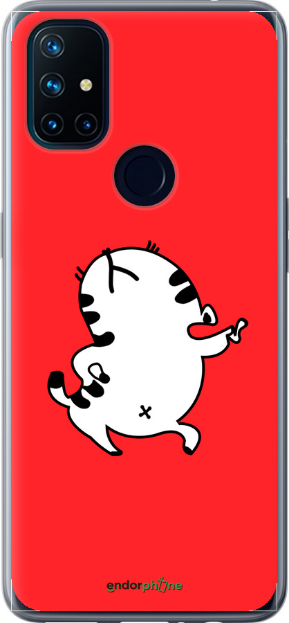 Силиконовый чехол Котик для OnePlus Nord N10 5G - 4577u-3655 изображение 