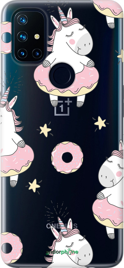 Силиконовый чехол Единорожки для OnePlus Nord N10 5G - 4659u-3655 изображение 