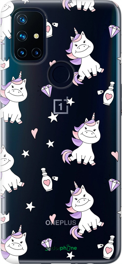 Силиконовый чехол Единорожка v2 для OnePlus Nord N10 5G - 4703u-3655 изображение 