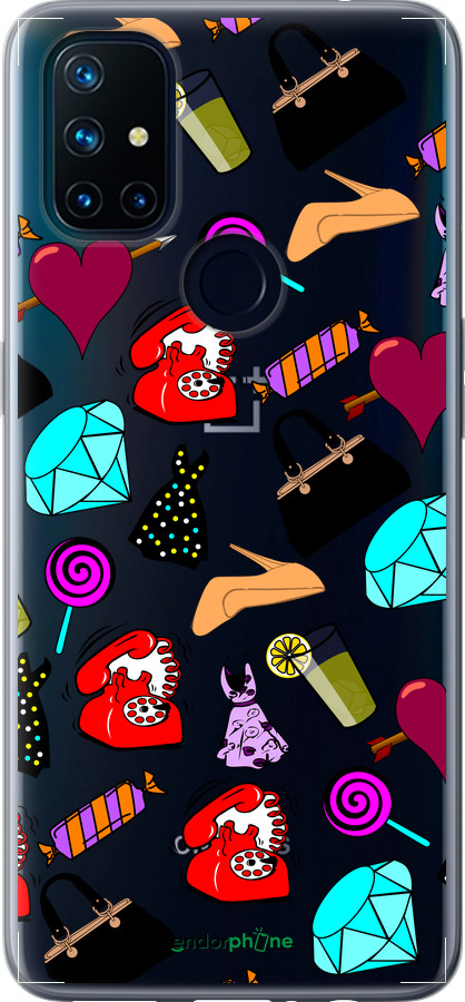 Силіконовий чехол stickers для OnePlus Nord N10 5G - 4757u-3655 изображение 