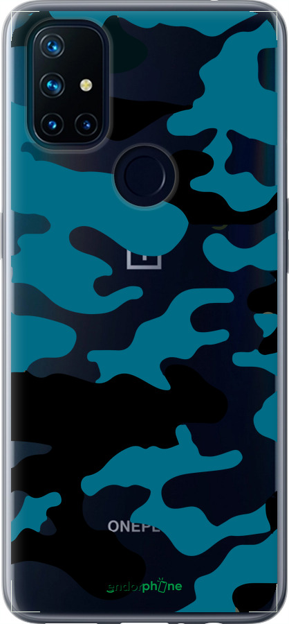 Силіконовий чехол Камуфляж прозорий фон для OnePlus Nord N10 5G - 4877u-3655 изображение 