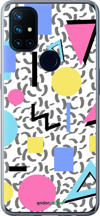 Силиконовый чехол Color shapes для OnePlus Nord N10 5G - 4893u-3655 изображение 