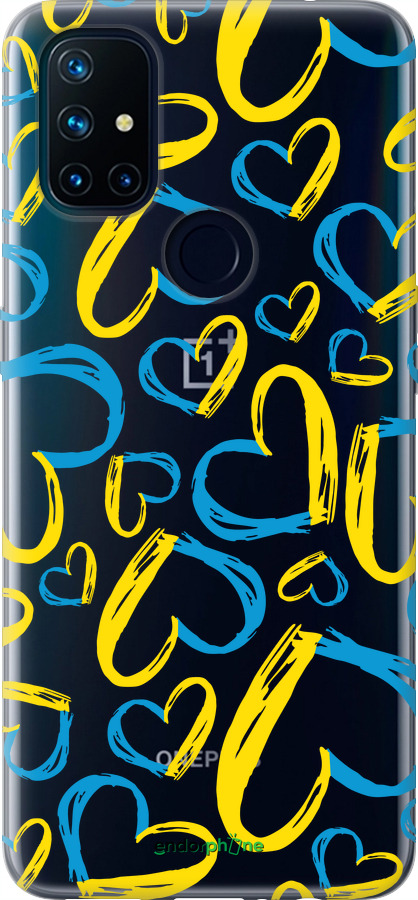 Силіконовий чехол Серця UA  для OnePlus Nord N10 5G - 5292u-3655 изображение 