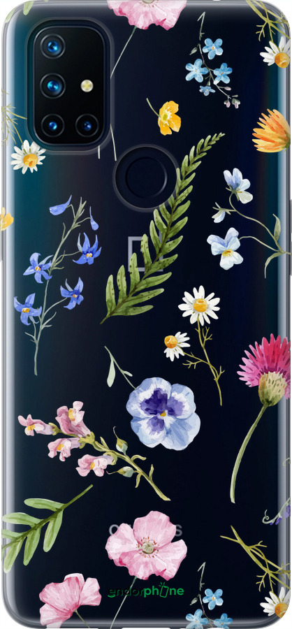 Силиконовый чехол Цветочный фон v2 для OnePlus Nord N10 5G - 5472u-3655 изображение 