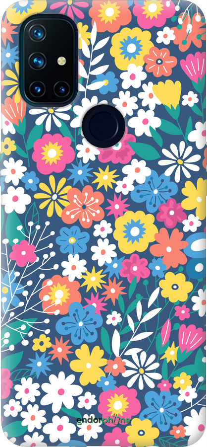 Силиконовый чехол Цветочный фон v4 для OnePlus Nord N10 5G - 5494u-3655 изображение 