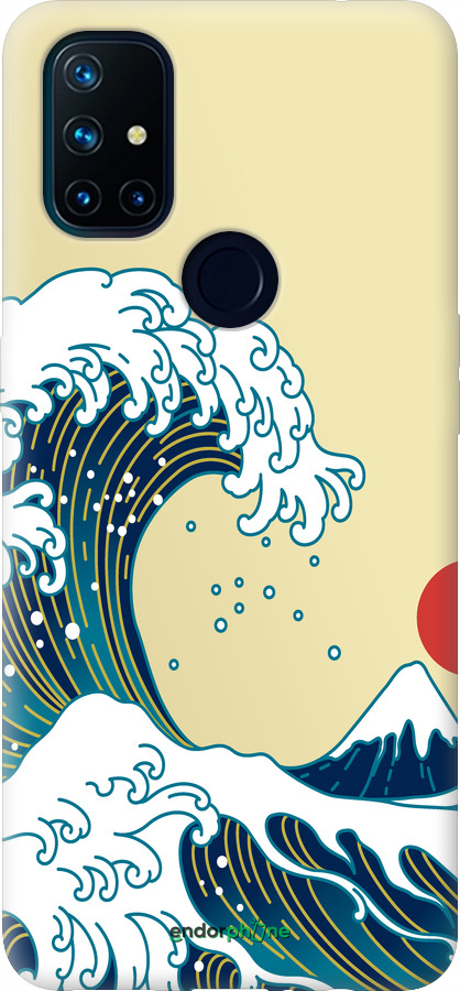 Силиконовый чехол Японские волны для OnePlus Nord N10 5G - 5533u-3655 изображение 